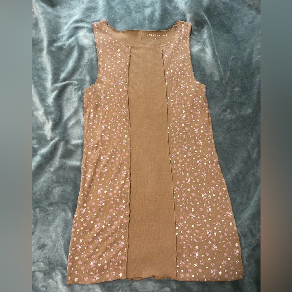 Aeropostale Floral Ribbed Dress
